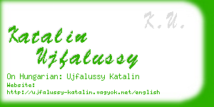 katalin ujfalussy business card